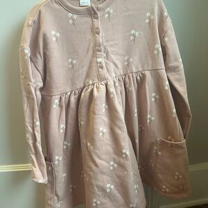 Unworn pink, sweat-dress, size 6-7, girls.